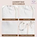 LFH Home Cotton Canvas Large Laundry Bag - Image 3