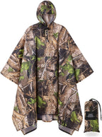 salamra Hooded Rain Poncho Waterproof Raincoat Jacket by salamra
