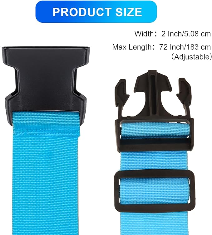 Luggage Straps for Suitcases TSA Approved, Travel Belt Suitcase Belt, Suitcase - Image 4