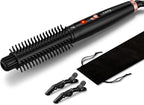 Farery 1 Inch Thermal Brush Curling Iron for Smooth Natural Curls – Anti-Scald Hard Bristles, Lightweight, One-Button Start, Dual Voltage Travel Hair Tool with 360° Swivel Cord, 410°F Fast Heat