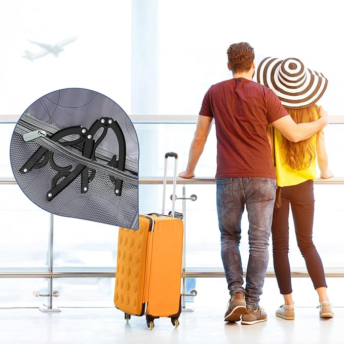 36 Pcs Travel Hangers Portable Foldable Travel Hanger Organizer, Plastic Cruise - Image 4