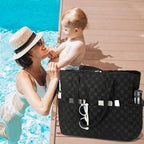 LEDAOU Large Beach Tote Bag Women Waterproof Sandproof Zipper Beach Tote Bag - Image 3