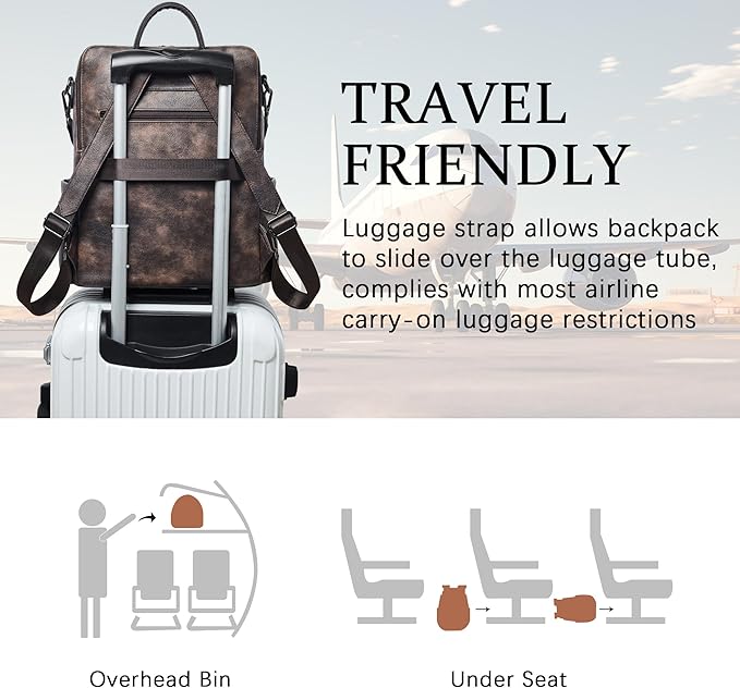 Shrrie Vegan Leather Laptop Backpack - Image 5
