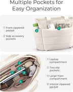 BAGSMART Tote Bag for Women, Lightweight Puffy Tote Bag - Image 3