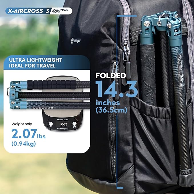 Fotopro 62 Inch Carbon Fiber Tripod - Image 4