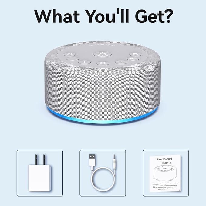 Sound Machine Night Light White Noise Machine 30 Non Looping Sounds 12 Lights 5 - Image 7