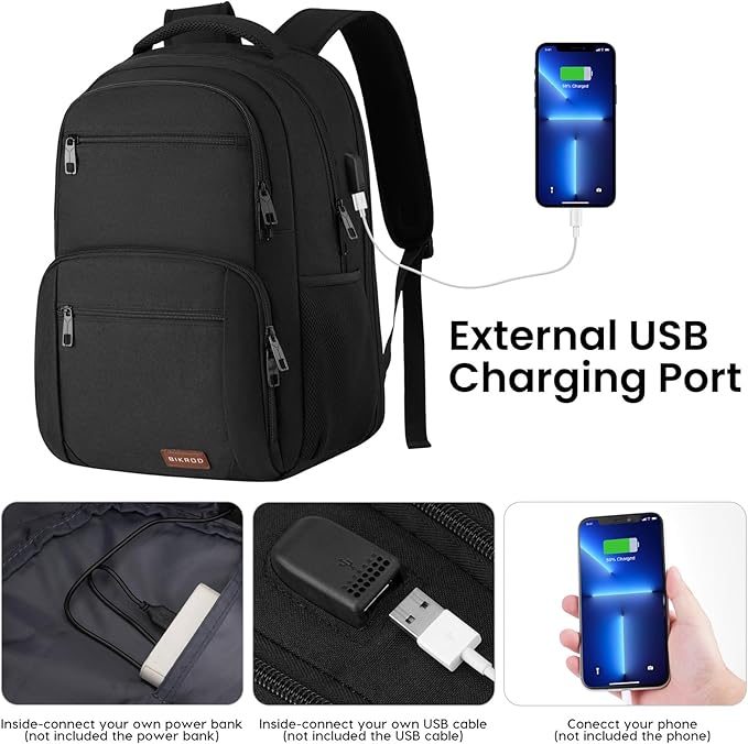 BIKROD Backpack for Men, TSA Travel Backpack, College Backpacks Water Resistant - Image 3