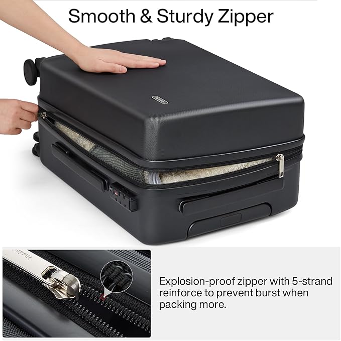 Hanke 24 Inch Luggage with Spinner Wheels Lightweight PC Hard Shell Suitcases - Image 9