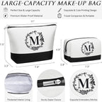 Personalized Christmas Gifts for Women, Initial Canvas Tote Bag & Makeup Bag - Image 7