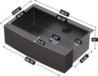 32.5-Inch Undermount Kitchen Sink Workstation, 16 Gauge Stainless Steel Single - Image 8