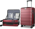 KROSER Carry On Luggage with Spinner Wheels & Built-in TSA Lock, Expandable Top by KROSER