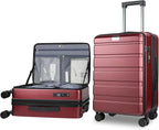 KROSER Carry On Luggage with Spinner Wheels & Built-in TSA Lock, Expandable Top by KROSER