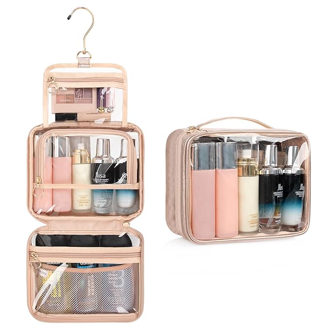 CUBETASTIC Toiletry Bag for Women, Portable Makeup Bag Transparent Cosmetic Case - Image 9