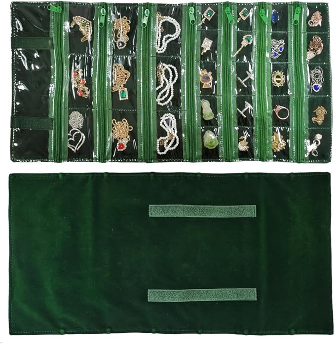 Travel Jewelry Roll Bag Portable Organizer Pouch by SCIKHEFT