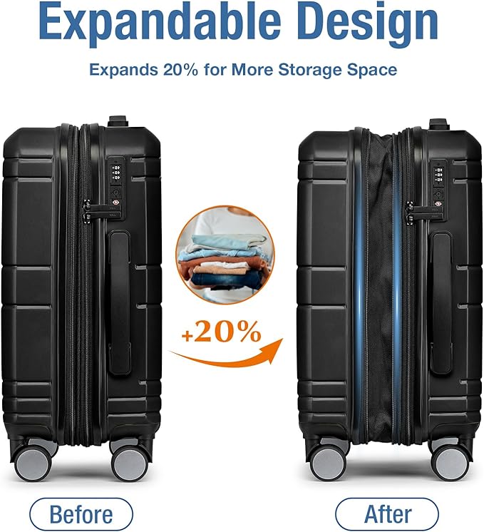 KYME Carry On Luggage 22x14x9 Airline Approved - Image 2