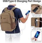 Tzowla Canvas Laptop College Backpack - Image 3