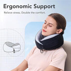 Travel Pillow, 100% Pure Memory Foam Travel Neck Pillow Airplane Neck Support - Image 3
