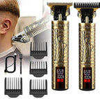 Hair Clippers for Mens Zero Gapped Cordless Hair Trimmer T-Blade Trimmer Professional Haircut & Grooming Kit Rechargeable Edgers Clippers Hair Trimmer Shaver Cutting Kit with LCD Display (Led-NS)