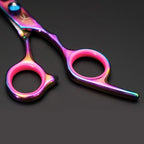 FARRAY Hair Cutting Scissors - Japanese Stainless Steel,Professional 6.5" Razor Edge Barber Shears for Men, Women & Kids Ergonomic design for Salon & Home(Aurora color)