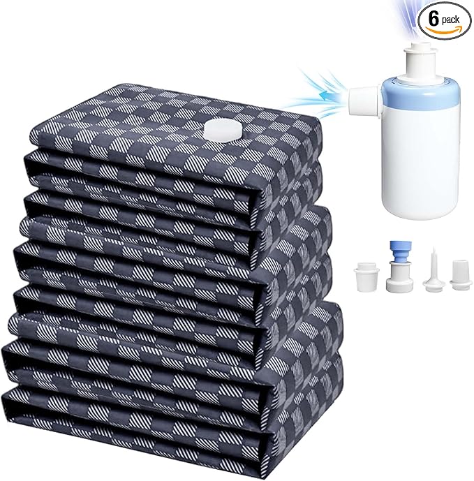 Vacuum Seal Bags for Clothing Travel w/Wireless Pump, Space Saver Vacuum by Unknown