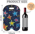 Neoprene Wine Tote, Bottle Carrier Gag Insulating Neoprene Thicker, Insulated - Image 2