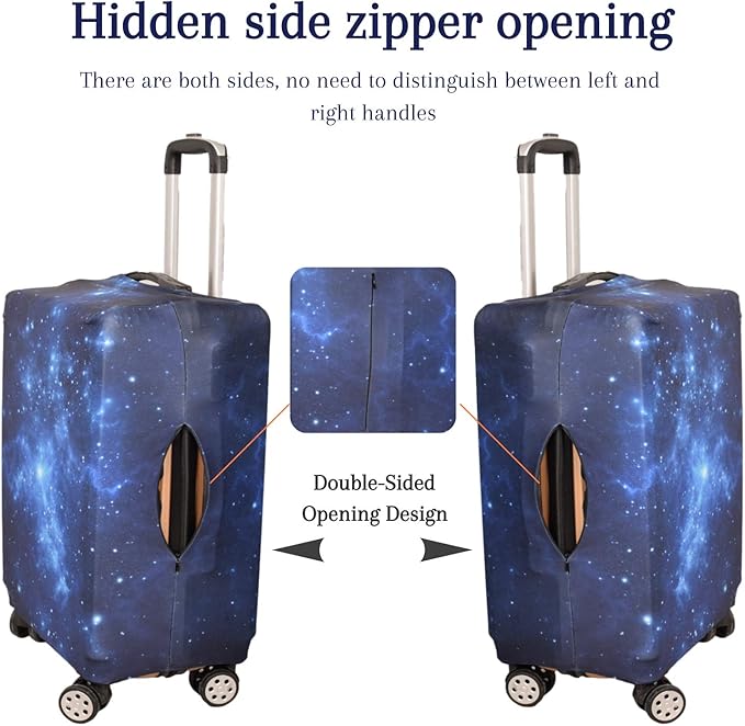 Luggage Cover, Washable Elastic Suitcase Cover Protector Galaxy, XL: Fit 29-30 - Image 4