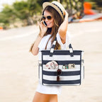 LEDAOU Beach Bag Waterproof Sandproof Women Tote Bag Pool Bag - Image 3