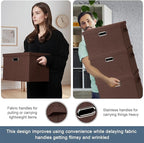 Large 17" 36 Quart Collapsible Stackable Storage Bins - Image 5