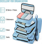 Veken 8 Set Packing Cubes for Travel Essentials, Suitcase Organizer Bags in 4 - Image 5