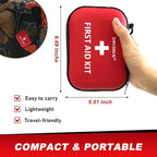 160 Piece Mini First Aid Kit, Compact Waterproof Hard Shell Small Emergency - Image 3