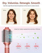 5 in 1 Hair Styler Hot Air Styler - High-Speed Hair Dryer Brush, Fast Drying No Heat Damage Ionic Blow Dryer Brush for Women Volumizing, Curling, Straighten, Frizz-Free Multi Stylers Travel Bag