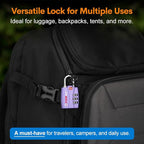 Forge Luggage Locks TSA Approved 2 Pack Purple, Small Combination Lock - Image 5