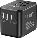LENCENT Universal Travel Adapter, GaN III 30W International Charger by LENCENT