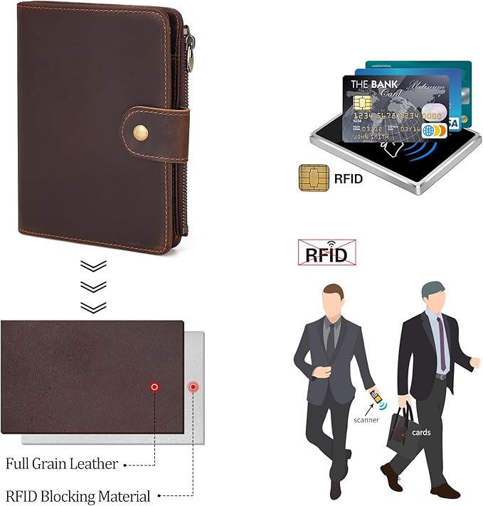 Polare Full Grain Leather Travel Passport Holder - Image 9