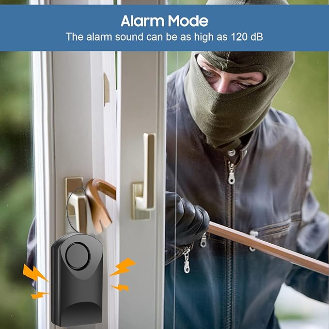 120db Touch Sensor, Door Handle Alarm, Anti Theft Vibration Triggered Portable - Image 3