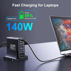 Aftertop 250W USB C Charger, 8-Ports PD3.1 140W Fast Charging Station, Compact - Image 3
