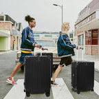 3-Piece Expandable Luggage Set Suitcase in Classic Black -Double Wheel - Image 2