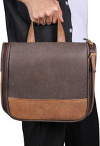 Hanging Toiletry Bag for Men VANCASE Vintage Leather Shaving Dopp Kit Medium - Image 8