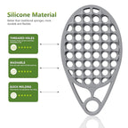 KOUPA Magic Silicone Curly Hair Brush, One Piece Twist Curl Comb for Afro Curls, Washable Hair Tool for Men Women, Grey, 1 Piece