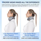 Compact Travel Pillow with Adjustable Straps & Washable Cover, Portable Neck - Image 4
