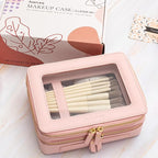 Aveniee XL Clear Makeup Organizer, Double Layer Travel Cosmetic Case - Image 3