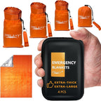 Frelaxy Emergency Blanket 2-Pack/4-Pack, Extra-Thick Extra-Large Space Blankets by Frelaxy