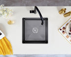 Black 18 inch Undermount Kitchen Sink - Image 7