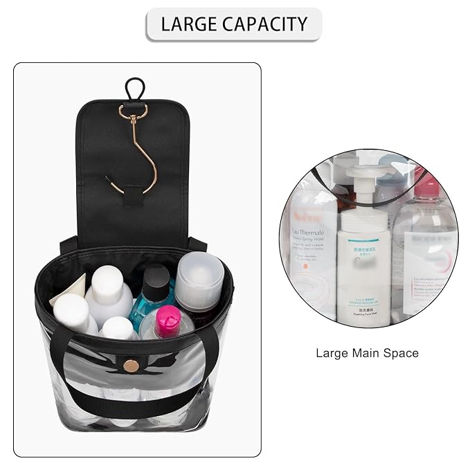 Travel Toiletry Bag, Hanging Clear Toiletry Bag - Image 2