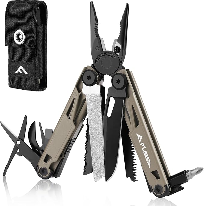 FLISSA Multitool, 15-in-1 Multi Tool Pocket Knife by FLISSA