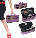 Hair Dryer Travel Carrying Case, Curling Iron Storage Bag, Slim Expandable Handheld Dual-Layer Travel Storage Bag for Dryer/Hair Tool Organizer/Style Organizer