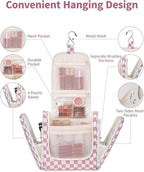 Narwey Hanging Toiletry Bag for Women Travel Makeup Bag Organizer Toiletries - Image 2
