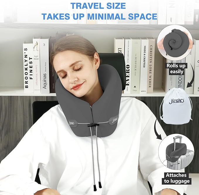 Travel Pillow, Neck Pillow Airplane, Plane Pillow Memory Foam Travel Neck Pillow - Image 6
