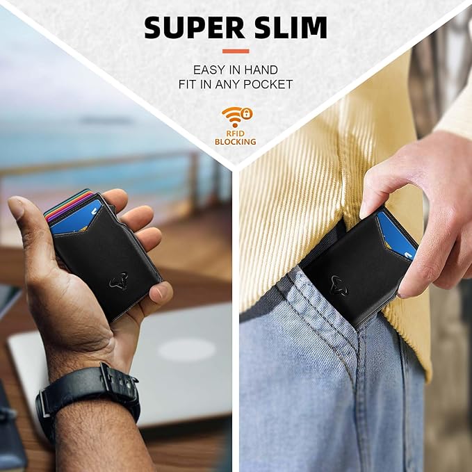 BULLIANT Men Wallet Gift Boxed, Slim Front Pocket Wallet Money Clip Card Holder - Image 7