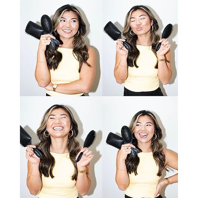 Jose Eber: Professional Series - Detangler Brush - 100% Natural Boar Hair with Nylon Bristle, Reduces Breakage, for All Hairtypes, Salon Styling Tool